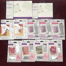 Lot 11 Crafters Companion Gemini Die Stamp Floral Birthday Insert Paper Pads