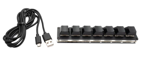 USB HID Mini Keypad 7 Tasten programmierbar mechanisch RGB LED PC