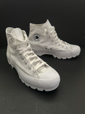 Converse Women s All Star Platform Lugged Heel 565902C Shoes Triple White Sz 11