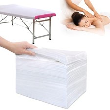 100 Pcs Disposable Massage Table Sheets 71"x 31" Non-Woven Breathable Fabric ...