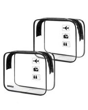 WANDF TSA Approved Toiletry Bag, 2 Packs Travel Clear Toiletry Bag,