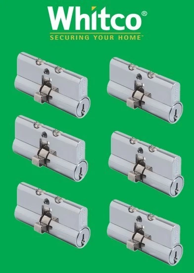 6 x Whitco 5 pin Cylinders suit Security Screen Doors - Keyed Alike - 12 Keys - image 2 of 4