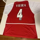 Patrick Vieira Signed Arsenal FC Home Soccer Jersey #4 with Beckett COA