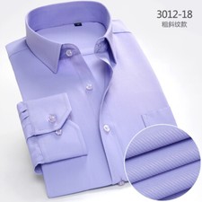 Mens Dress Shirts Long Sleeves Formal Business No Iron Button Down Casual Shirts