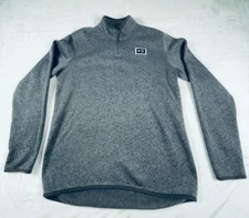 Hurley LS Pullover Mens M Heather Gray 1/4 Zip Collar