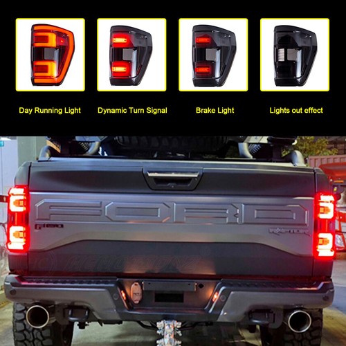 HC LED Tail Lights For Ford F150 F-150 2021 2022 2023 Fit for XLT Model Only - Picture 5 of 12