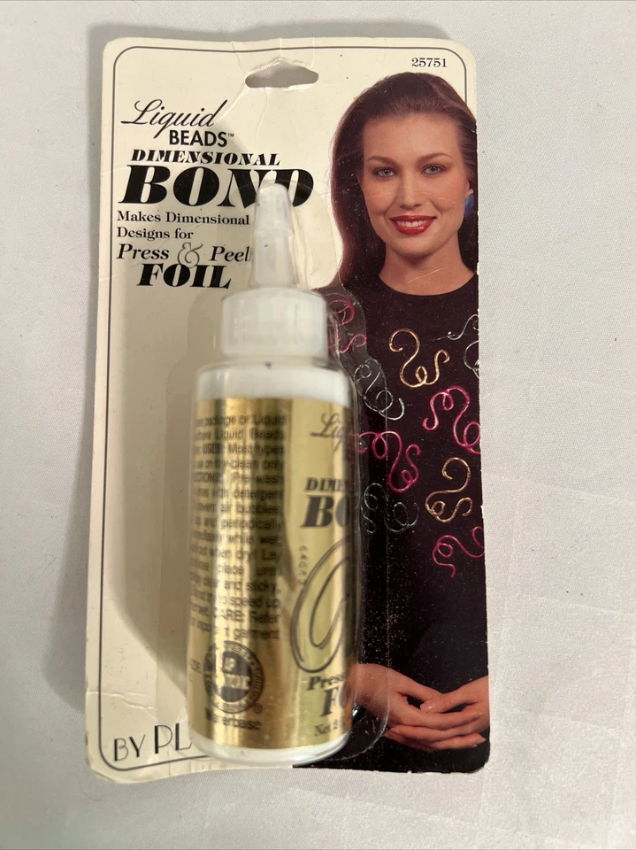 LIQUID BEADS Lot Of 4 Bond, Foil Sealer, Silver & Gold Glitter NOS 1993 VTG 90’s - Image 2 of 4