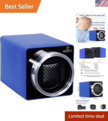 Elegant Automatic Watch Winder - Single Quiet Motor with 12 Rotation Settings