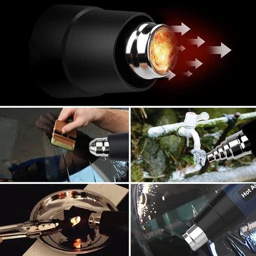 2000W Heat Gun Electric Hot Air Gun Dual Temperature LCD Display 4 Nozzles Tool - Picture 13 of 13