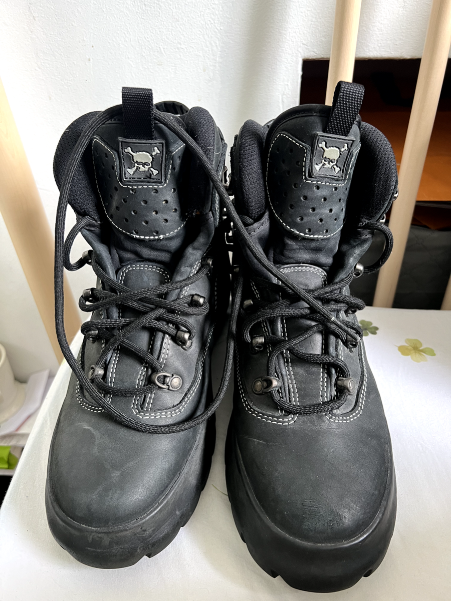 oakley chunky Y2K Nail Skull crossbones boots uk size 8 | eBay