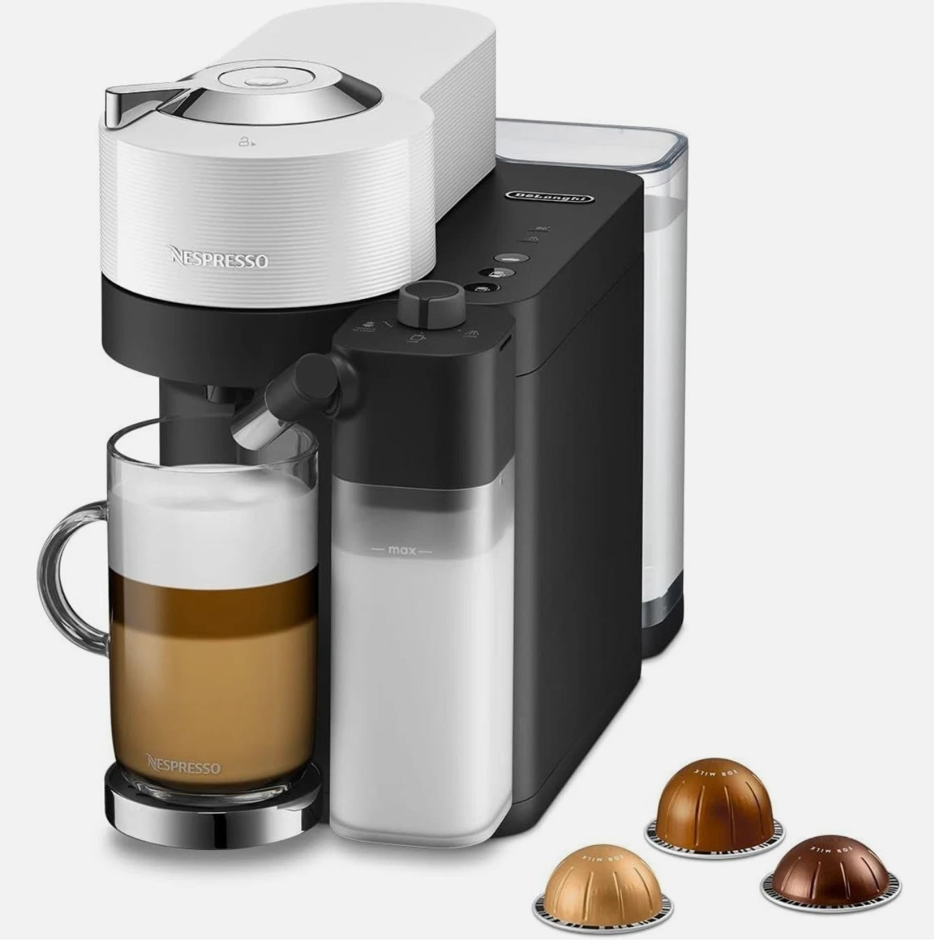 DE'LONGHI Nespresso Coffee Machine Vertuo Lattissima White ENV300.W Sealed Box