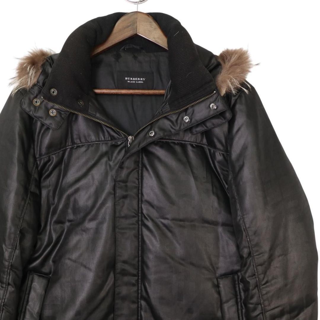 BURBERRY BLACK LABEL Down Jacket Size L Black From Japan thumbnail 2