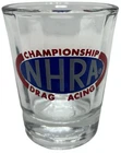 Vintage NHRA Championship Drag Racing Shot Glass Ribbed Federal Glass Style Rare