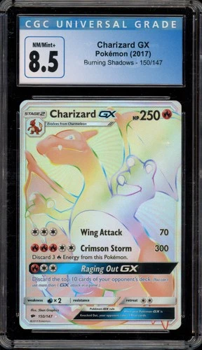 Pokemon Charizard GX Burning Shadows Secret Rare #150 CGC 8.5