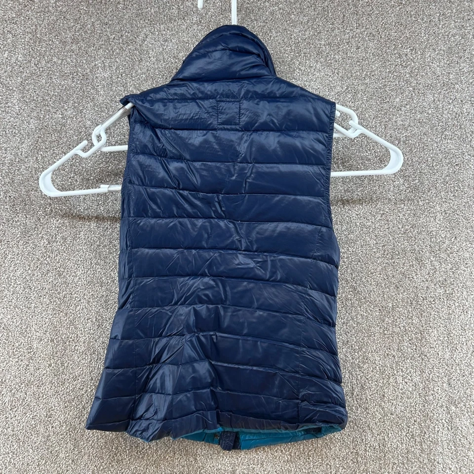 Chaleco chaqueta de plumón para mujer Gap talla XS azul sin mangas botón con cremallera Foto 4 de 4