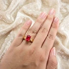 24K Gold 925 Sterling Silver Rings Pink Vibrant Padparadscha Sapphire 4.80Ct