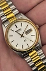 1985 Vintage Seiko SQ Men's Two-Tone Fluted Day/Date Watch - 6923 Quartz - READ!