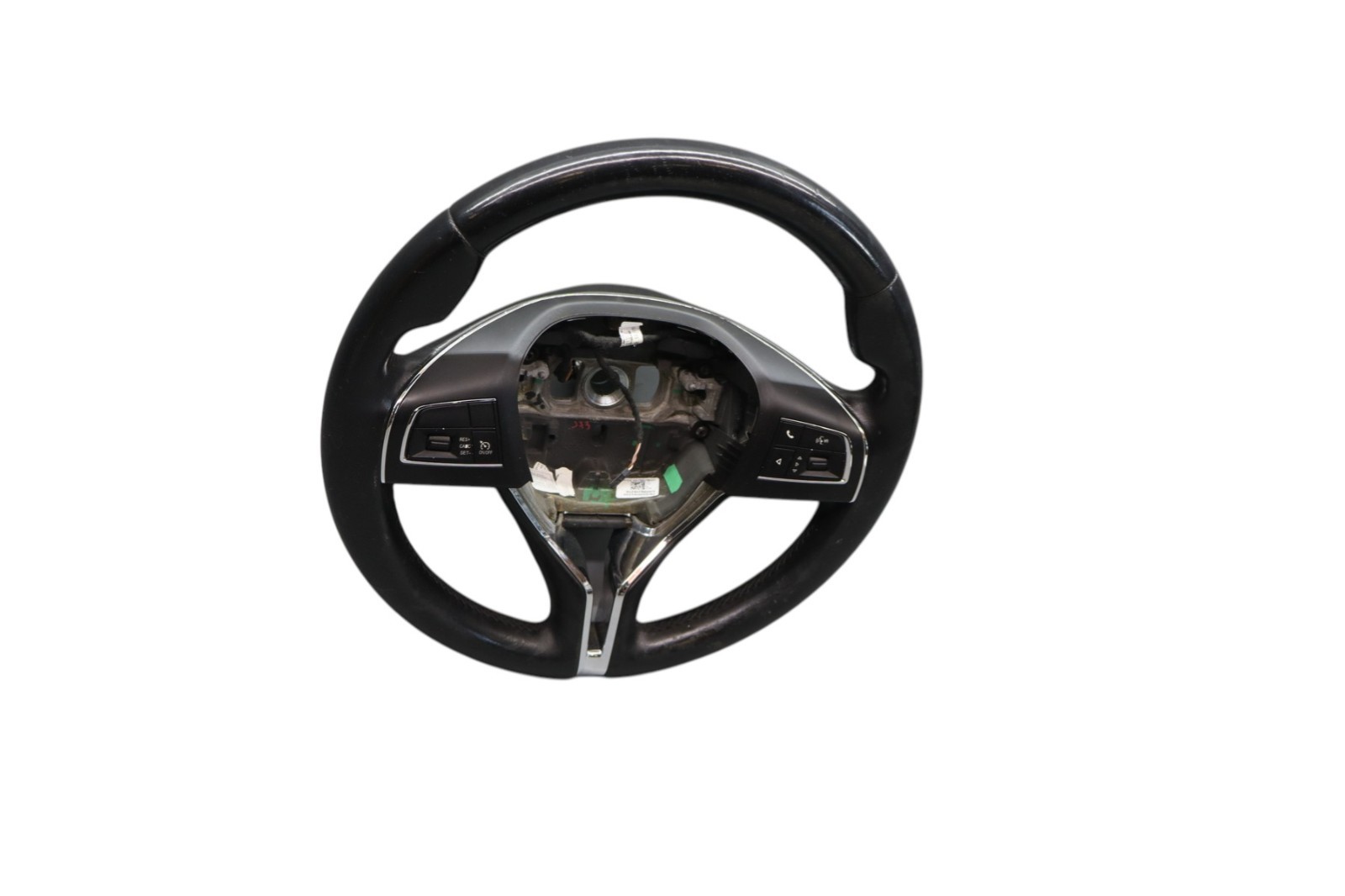 14-20 Maserati Ghibli Front Left Side Wheel Black Leather w/ Control Switch Oem