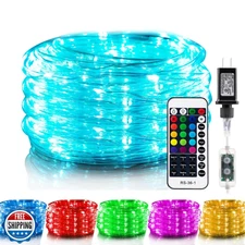 Minetom Color Changing Rope Lights Outdoor, 33FT 100 LED String Lights with P