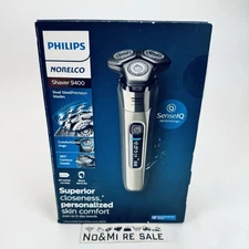 Philips Norelco 9400 Wet/Dry Shaver, S9502/83, SenseIQ, Silver, ComfortGlide