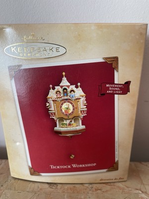 Hallmark Keepsake Christmas Ornament TICKTOCK WORKSHOP Motion Sound Lights 2004