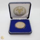 1996 Bureau of Mines 1oz .999 Silver Medallion 24K Gold Gilded w/ Box & COA -Z75