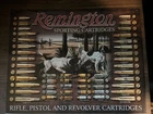 Remington Bullet Board Tin Metal Sign Rifle Pistol Sport Cartridges Shop