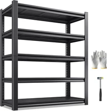 Garage Shelving 3000 LBS Storage Shelves Adjustable Metal Garage Shelves 5 Tier 