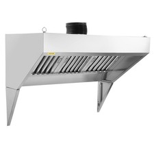 VEVOR Commercial Exhaust Hood, 6FT Food Truck Hood Exhaust, 201 Stainless Steel 