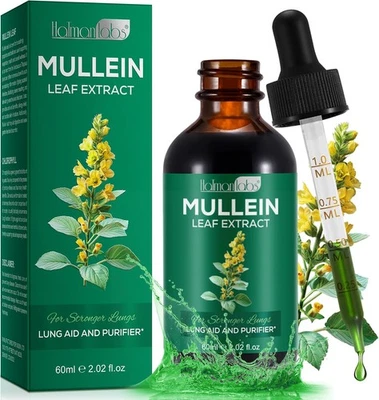 JCZQDRPC 60ml Mullein Leaf Extract, mullein tropfen, Königskerzen-Tropfen, Mullein Leaf