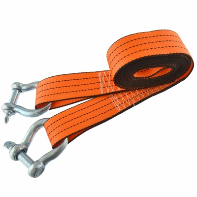 Heavy Duty 4m Tow Rope/Recovery Strap With D-Shackles - Choose 3, 5 Or 8 Ton Capacity