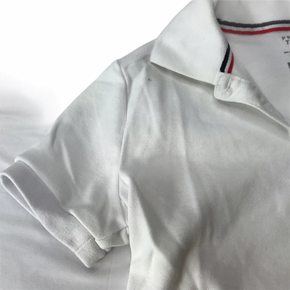 Camisa Polo French Toast Blanca Manga Corta Cuello Botón Juvenil Niños 10-12 L Foto 4 de 4