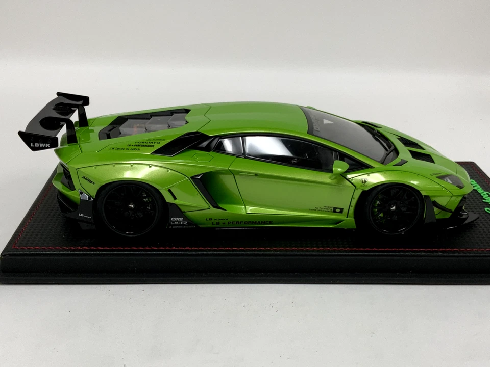 1/18 AutoArt Lamborghini Aventador LB Works verde perla 79243 cuero personalizado bajo Foto 3 de 4