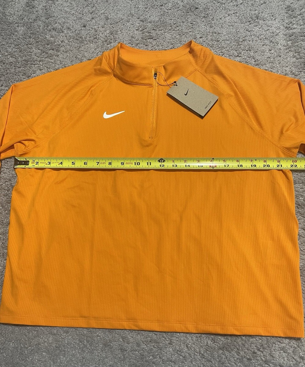 Nike Dri-FIT Soccer 1/4 Zip Pullover Shirt Women's XL Orange