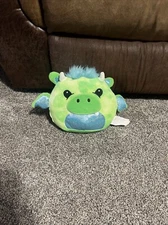 8” Cuddly Crew Tie Dye Dragon Plush. Microbead Nylon Pillow Kids Plush Soft