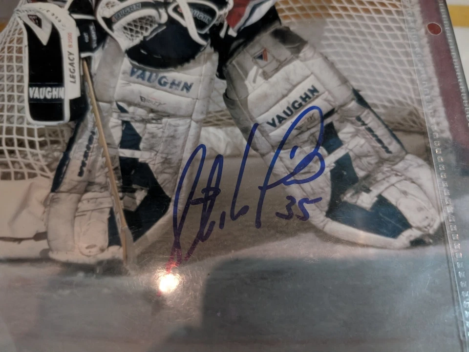 NHL Colorado Avalanche Stephane Fiset & Jose Theodore Signed 8x10 Hockey Photos - Image 2 of 4