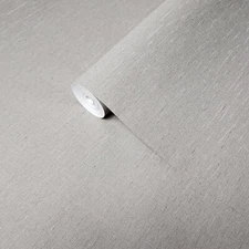 Plain Contemporary Light gray plain faux silk fabric textured modern wallpaper