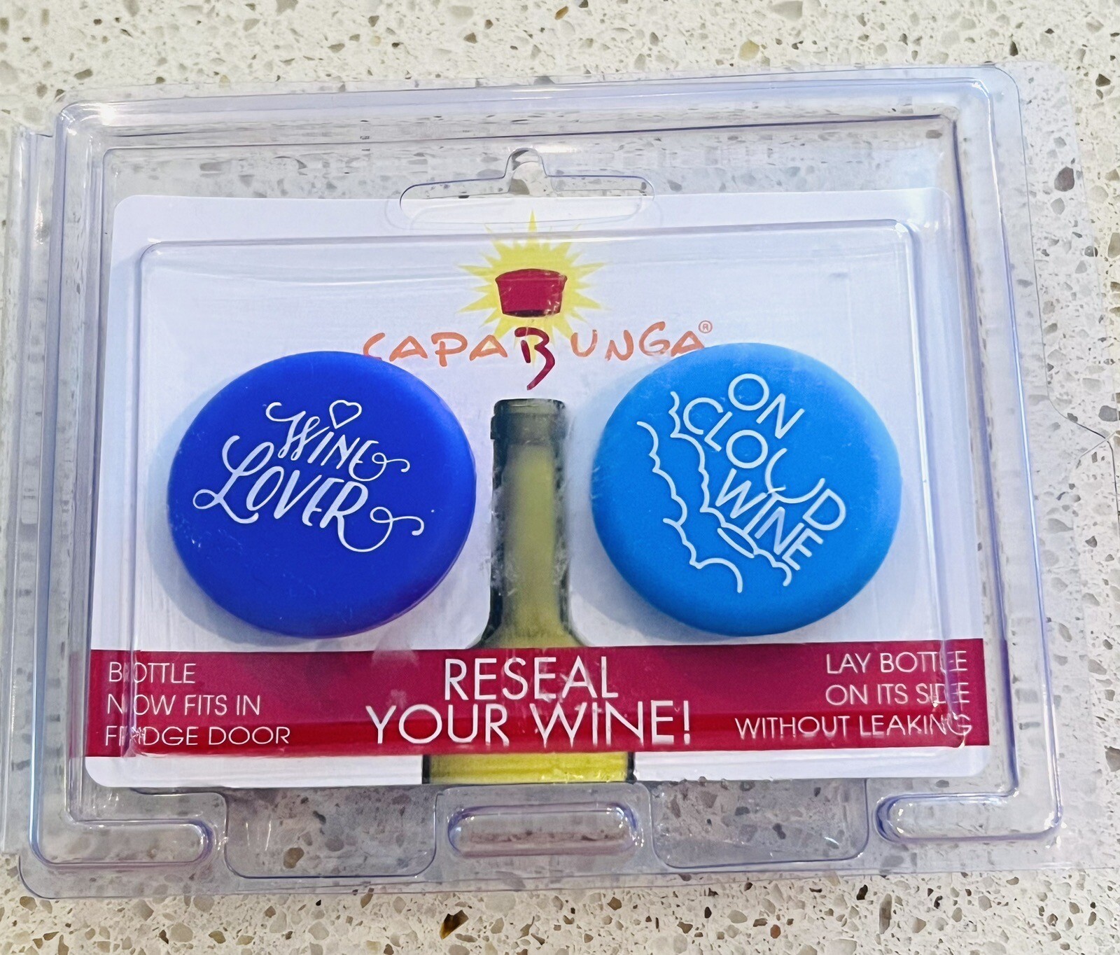 New Capabunga Silicone Wine Bottle Stopper Set of 2 Wine LoverOn