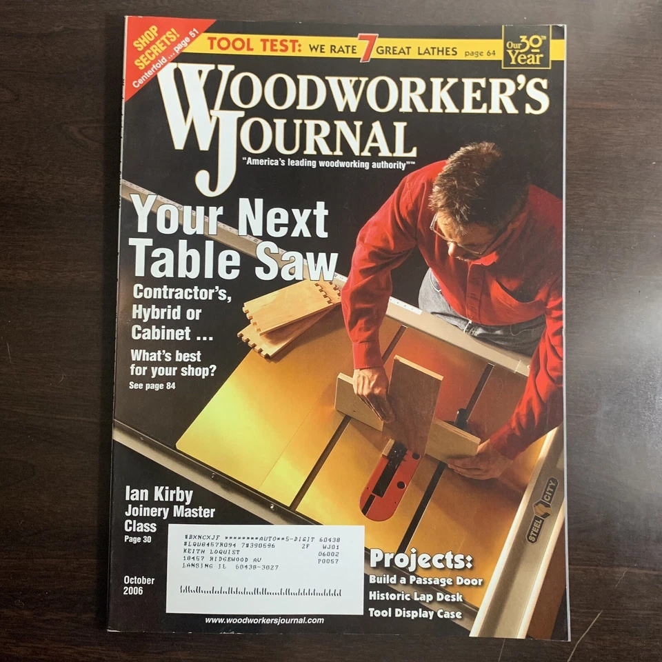 Vintage Woodworker’s Journal October 2006 Look At Choosing Your Next Table Saw - Image 3 of 4