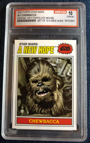 STAR WARS TOPPS Rare 1977 Card Design Chewbacca Gem Mint 10 Ltd Print Run 2050 - Picture 1 of 3