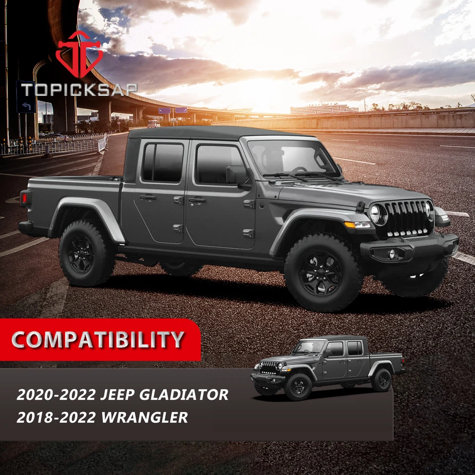 Braços de controle inferiores superiores dianteiros para Jeep Wrangler 2018-2022 Gladiator 2020-2022 - Imagem 3 de 4