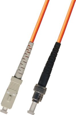 0.3M (1ft) Multimode Simplex Fiber Optic Patch Cable Cord (62.5/125) - SC to ST