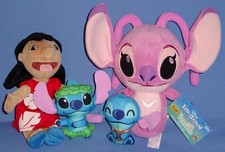 DISNEY LILO and STITCH-ANGEL FUNKO/TAGS-LILO DOLL-SIPPIN'/HULA TOYS-PLUSH LOT-4