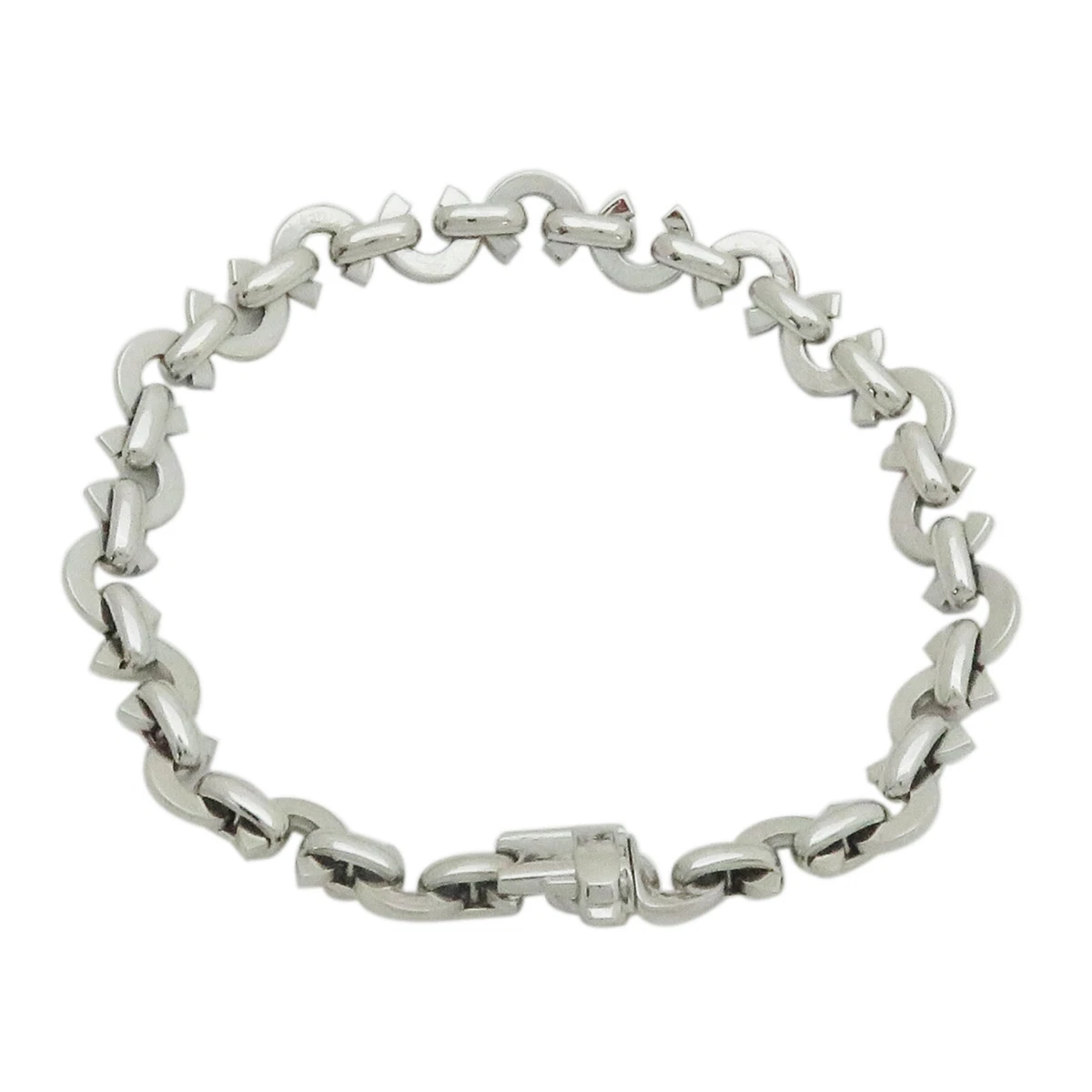 CHANEL 18K White Gold C Link Bracelet