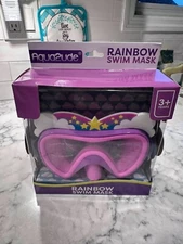 New kids Aqua2ude rainbow swim mask pools bath beaches adj strap