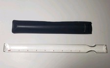 Vintage Bausch  Lomb 12  Acrylic Magnifying Magnifier Measuring Ruler with Case