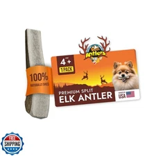 Tibetan Elk Antler for Dogs, Grade-A, 4"+ Premium Chews, Naturally shed Healt