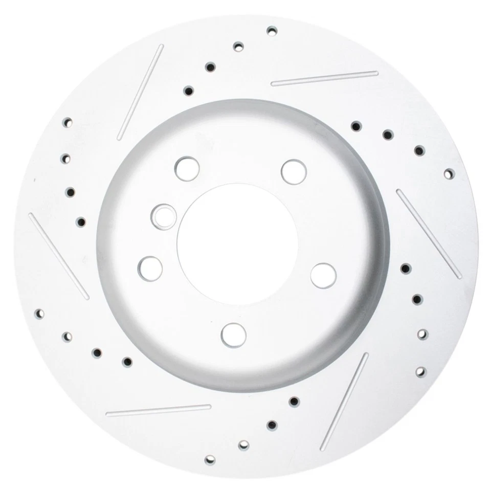 Kit de par dianteiro de rotor de freio Performance perfurado e entalhado revestido em G - Imagem 4 de 4