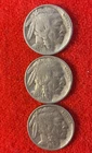 1930  1936  1937  NICKEL  US   BUFFALO  5 CENTS  COINS