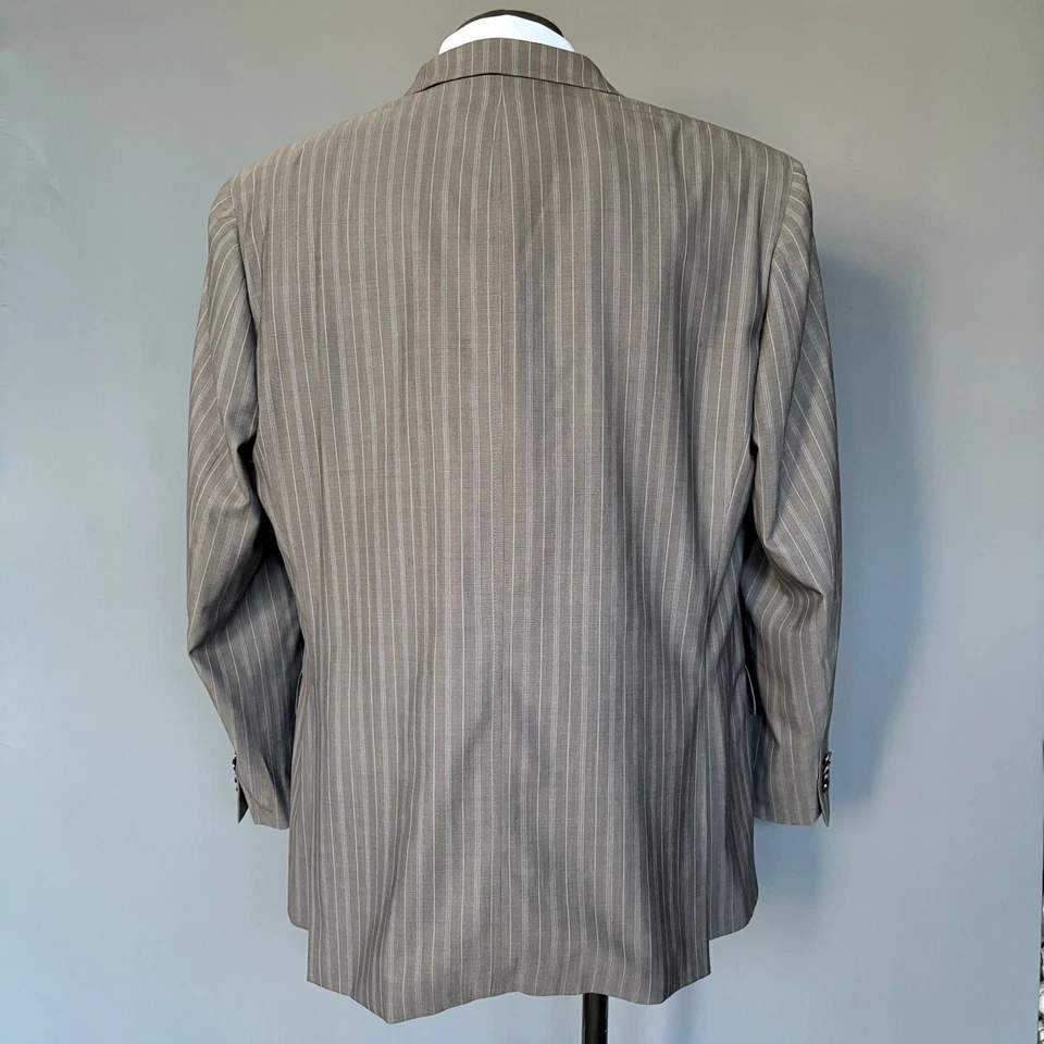 Blazer de lana a rayas gris 3 botones Etro Briseide para hombre | EU 56 US 46 | - Italia Foto 3 de 4